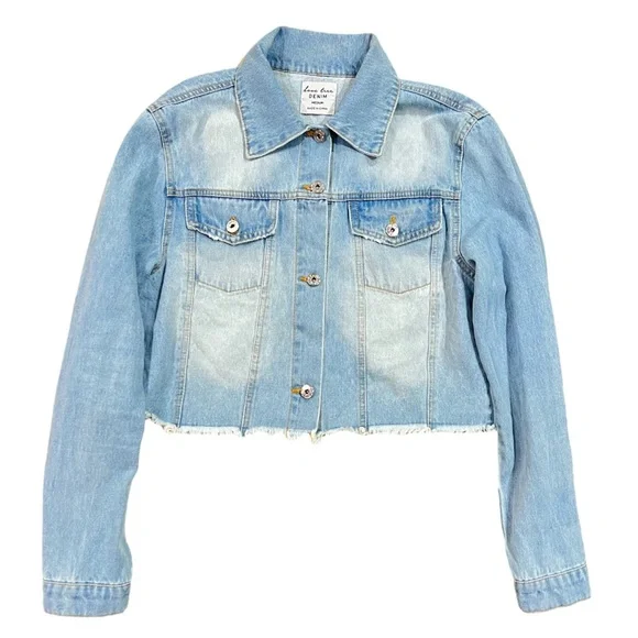 Love Tree Jackets Coats Love Tree Denim Womens Light Wash